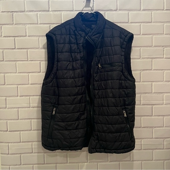 LA GATE collection USA black men quilted puffer vest/size XL - Picture 3 of 8